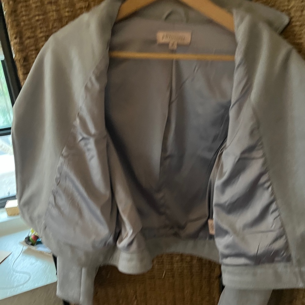 Faux Leather Light Grey Moro Jacket